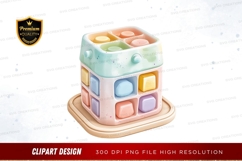 Colorful sensory cube clipart png Product Image 1