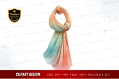 Colorful gradient scarf clipart png Product Image 1
