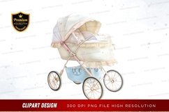 Elegant baby carriage clipart png Product Image 1