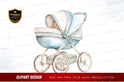 Vintage baby carriage clipart png Product Image 1