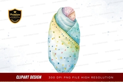 Sleeping baby in a blanket Product Image 1