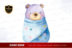 Cozy bear clipart png Product Image 1