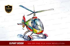 Colorful helicopter clipart png Product Image 1