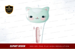 Cat shaped thermometer clipart png Product Image 1