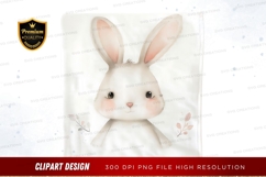Cute bunny rabbit clipart png Product Image 1