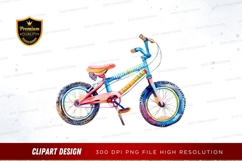 Colorful kids' bike clipart png Product Image 1