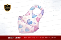 Heart patterned bib clipart png Product Image 1