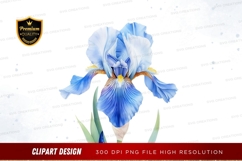 Blue iris flower clipart png Product Image 1