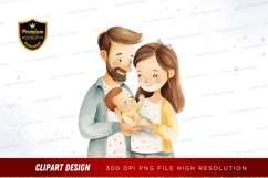 Happy family clipart png Product Image 1