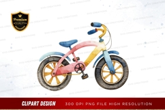 Colorful children's bike clipart png Product Image 1