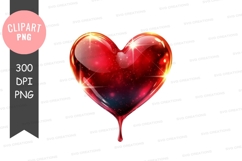 Glowing heart clipart png Product Image 1