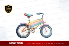 Colorful children's bike clipart png Product Image 1
