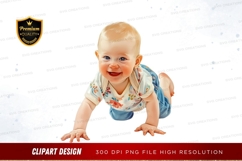 Happy baby crawling clipart png Product Image 1