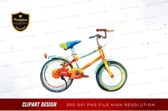 Colorful kids' bike clipart png Product Image 1