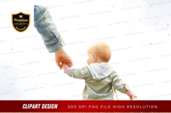 Hand holding baby's hand clipart png Product Image 1