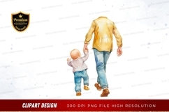 Father and child walking Product Image 1