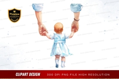 Baby girl being lifted by adult hands Product Image 1