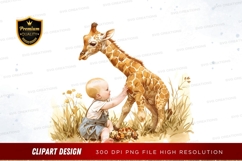 Baby and giraffe clipart png Product Image 1