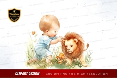 Baby and lions clipart png Product Image 1