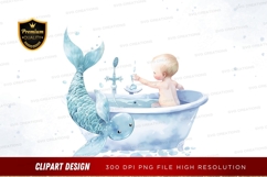Baby in mermaid themed bathtub Product Image 1