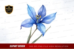Blue iris flower clipart png Product Image 1