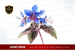 Blue flower clipart png Product Image 1