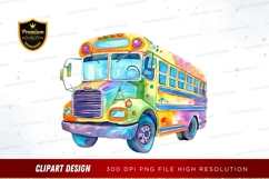 Colorful school bus clipart png Product Image 1