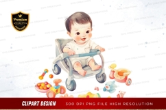 Baby with toys clipart png Product Image 1