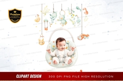 Baby in a swing with clipart png toys Product Image 1