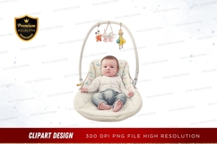 Baby in a swing with toys Product Image 1