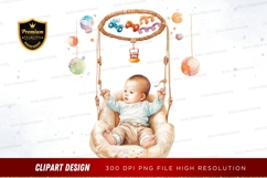 Baby in a swing with toys Product Image 1