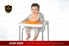 Baby eating in high chair Product Image 1