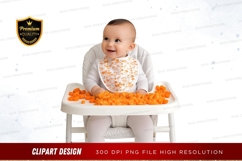 Baby eating carrots clipart png Product Image 1