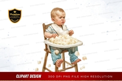Baby eating mashed potatoes Product Image 1