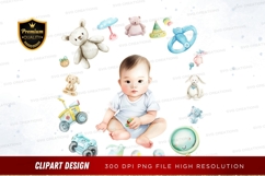Baby with toys clipart png Product Image 1