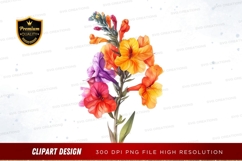 Colorful flower bouquet clipart png Product Image 1