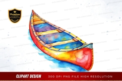 Colorful canoe clipart png Product Image 1