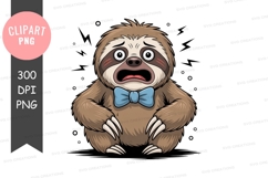 Surprised sloth clipart png Product Image 1