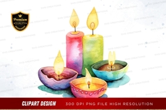 Colorful candles clipart png Product Image 1
