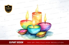 Colorful candles clipart png Product Image 1