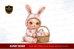 Adorable easter bunny with easter eggs Product Image 1