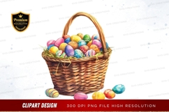 Easter basket with colorful eggs Product Image 1
