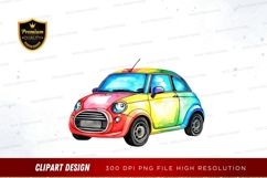 Colorful mini car clipart png Product Image 1