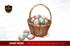 Easter basket with decorated eggs Product Image 1