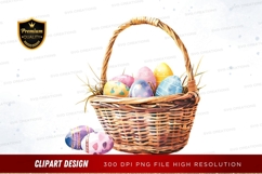 Easter basket with decorated eggs Product Image 1