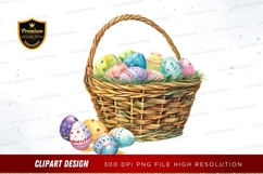 Easter basket with decorated eggs Product Image 1