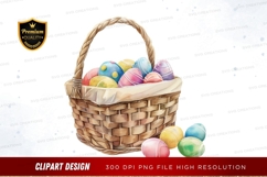 Easter basket with colorful eggs Product Image 1