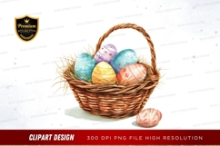 Easter basket with decorated eggs Product Image 1