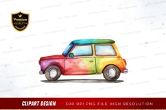 Rainbow mini cooper clipart png Product Image 1