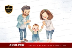 Happy family clipart png Product Image 1